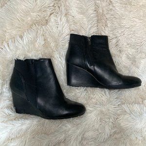 Clarks Wedge Leather Booties